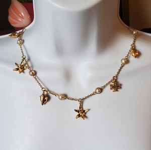 New TORY BURCH necklace gold color